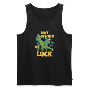 Not Afraid of Luck - Playful and Bold Design - Männer Premium Bio Tank Top - Schwarz - Vorne - AI Model Male 178 light (178cm)