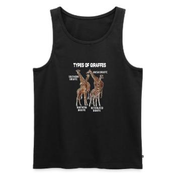 ARTEN VON GIRAFFEN Lustige Giraffenrassen Vintage - Männer Premium Bio Tank Top - Schwarz - Vorne - AI Model Male 178 light (178cm)