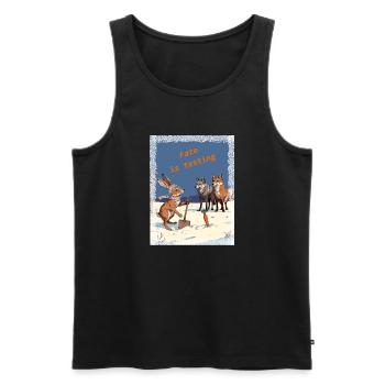 Trial of Fate - Men's Premium Organic Tank Top - black - Front - AI Model Male 178 light (178cm)
