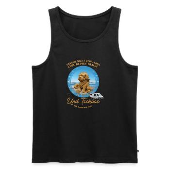 Und Tschüss - Männer Premium Bio Tank Top - Schwarz - Vorne - AI Model Male 178 light (178cm)