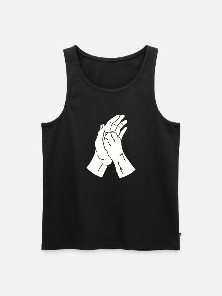 tierpfote hand - Männer Premium Bio Tank Top - Schwarz