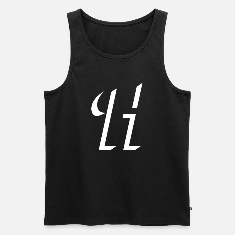 Buchstabe H - Männer Premium Bio Tank Top - Schwarz