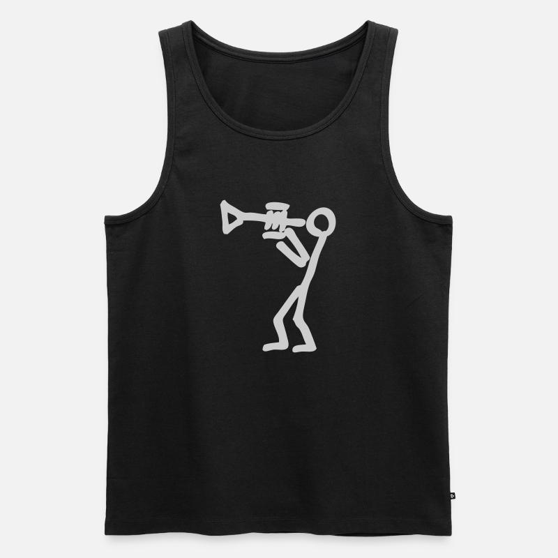 Trompeter - Männer Premium Bio Tank Top - Schwarz