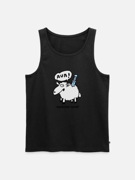 gestochen_schaf - Men's Premium Organic Tank Top - black
