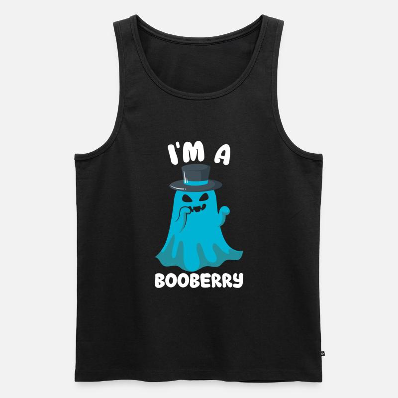 Halloween Geist Spruch - Männer Premium Bio Tank Top - Schwarz