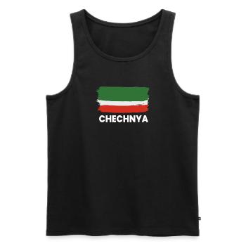 Chechnya Chechen Tschetschenien Tschetschene - Männer Premium Bio Tank Top - Schwarz - Vorne - AI Model Male 178 light (178cm)