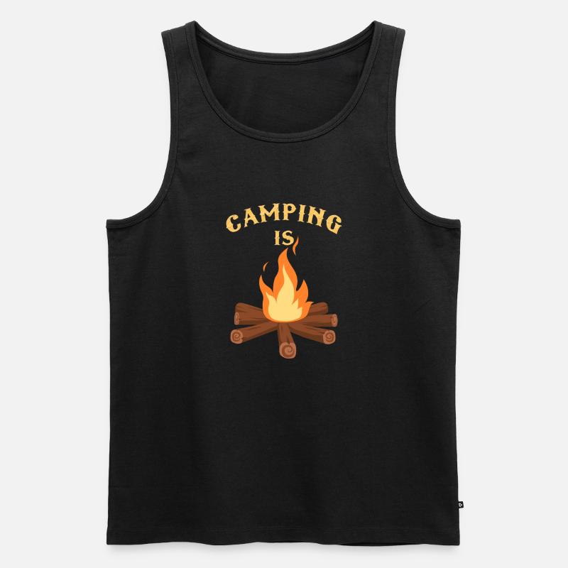 Camping team - Männer Premium Bio Tank Top - Schwarz