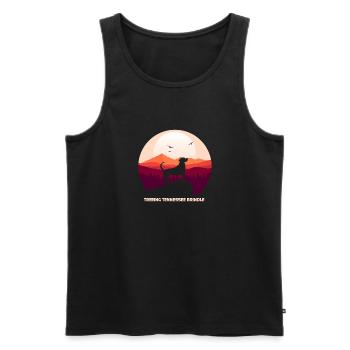 Treeing Tennessee Brindle - Männer Premium Bio Tank Top - Schwarz - Vorne - AI Model Male 178 light (178cm)