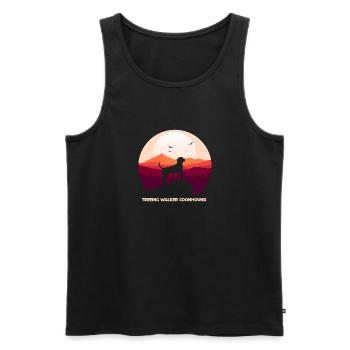 Treeing Walker Coonhound - Men's Premium Organic Tank Top - black - Front - AI Model Male 178 light (178cm)