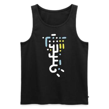 Scifi Industrial Alien Ornament - Männer Premium Bio Tank Top - Schwarz - Vorne - AI Model Male 178 light (178cm)