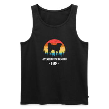 Appenzeller Sennenhund - Männer Premium Bio Tank Top - Schwarz - Vorne - AI Model Male 178 light (178cm)