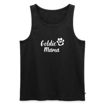 Goldie Mama Dogs Fête des mères Golden Retriever - Débardeur bio Premium Homme - noir - Devant - AI Model Male 178 light (178cm)