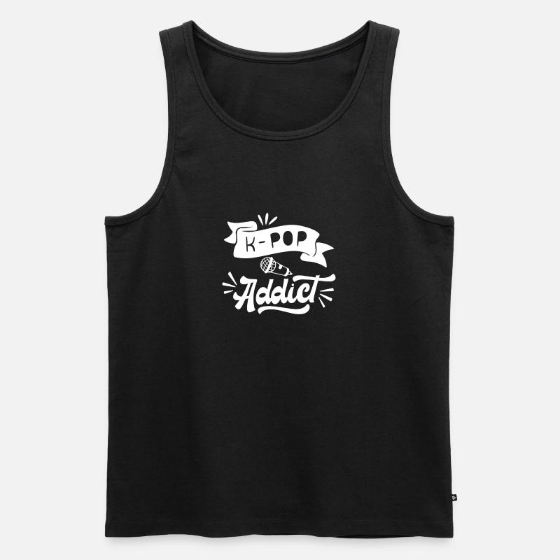K-Pop süchtig - Männer Premium Bio Tank Top - Schwarz