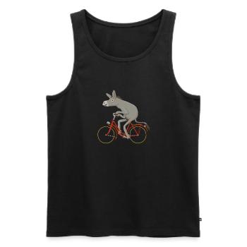 Bikes red - Men's Premium Organic Tank Top - black - Front - AI Model Male 178 light (178cm)