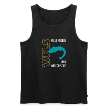 Angeln Waller fischen Sportfischen auf Wels - Männer Premium Bio Tank Top - Schwarz - Vorne - Michal (187cm)