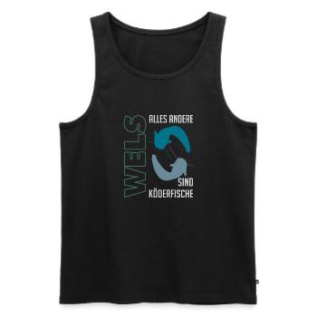 Wels angeln Waller fischen Sportfischen auf Wels - Männer Premium Bio Tank Top - Schwarz - Vorne - Michal (187cm)