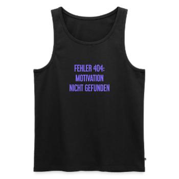 Error 404: Motivation not found - Men's Premium Organic Tank Top - black - Front - Michal (187cm)