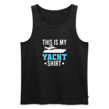Yacht Segelschiff Vintage Sailing Sprüche - Männer Premium Bio Tank Top - Schwarz - Vorne - Michal (187cm)