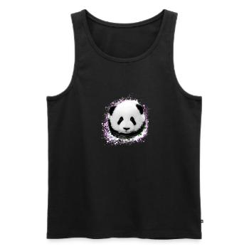 Panda, ours panda, ours, graffiti, pandabababy - Débardeur bio Premium Homme - noir - Devant - Michal (187cm)