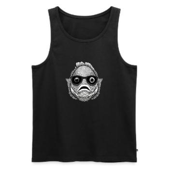 Funny Quote Humor Animation Adventure Statement - Men's Premium Organic Tank Top - black - Front - Michal (187cm)