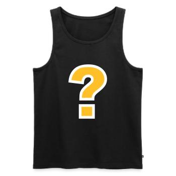 Question mark - Men's Premium Organic Tank Top - black - Front - AI Model Male 178 light (178cm)