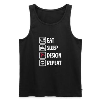 Eat Sleep Design Repeat - Architect - Männer Premium Bio Tank Top - Schwarz - Vorne - AI Model Male 178 light (178cm)
