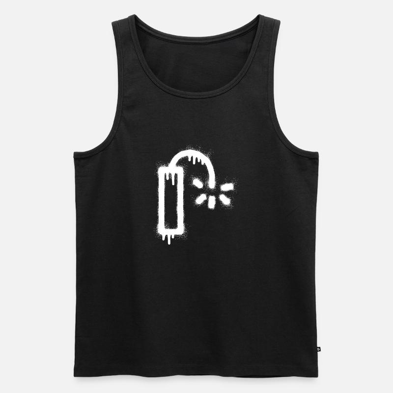 Dynamit Graffiti - Männer Premium Bio Tank Top - Schwarz