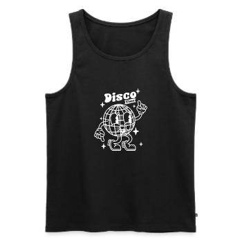 Disco Time Groove - Men's Premium Organic Tank Top - black - Front - Michal (187cm)