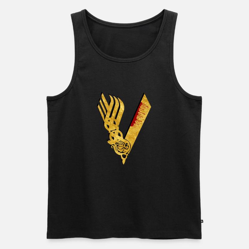 Wikinger - Männer Premium Bio Tank Top - Schwarz