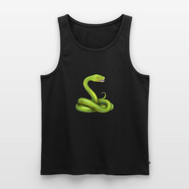 L’animal de la jungle du serpent python vert Débardeur bio Premium Homme