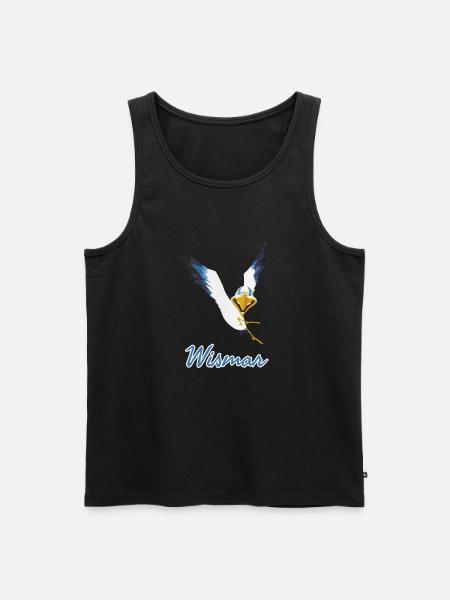 Lachmöwe Wismar - Männer Premium Bio Tank Top - Schwarz