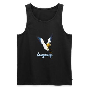Lachmöwe Langeoog - Männer Premium Bio Tank Top - Schwarz - Vorne - AI Model Male 178 light (178cm)