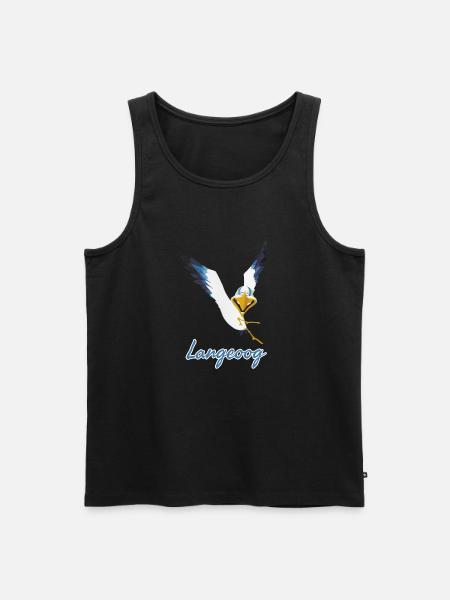 Lachmöwe Langeoog - Männer Premium Bio Tank Top - Schwarz