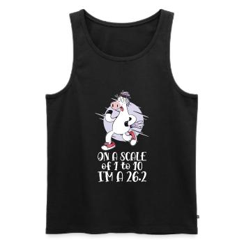 26.2 Meilen Marathon - Marathonläufer - Männer Premium Bio Tank Top - Schwarz - Vorne - Michal (187cm)