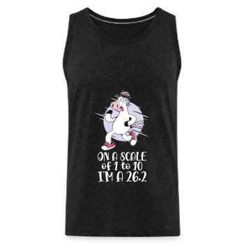 26.2 Meilen Marathon - Marathonläufer - Männer Premium Bio Tank Top - Anthrazit - Vorne - Alexander (188cm)