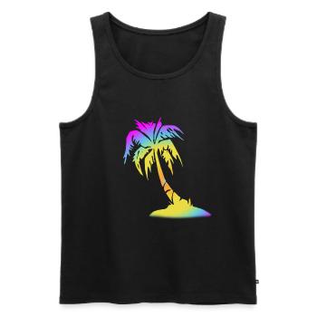 Palm Feeling - Männer Premium Bio Tank Top - Schwarz - Vorne - AI Model Male 178 light (178cm)