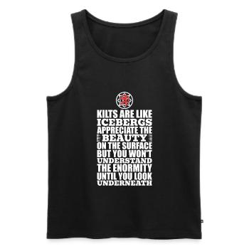 Schottischer Kilt Tracht - Schottenrock Schottland - Männer Premium Bio Tank Top - Schwarz - Vorne - Michal (187cm)