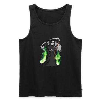 Halloween grim reaper - Men's Premium Organic Tank Top - black - Front - AI Model Male 178 light (178cm)
