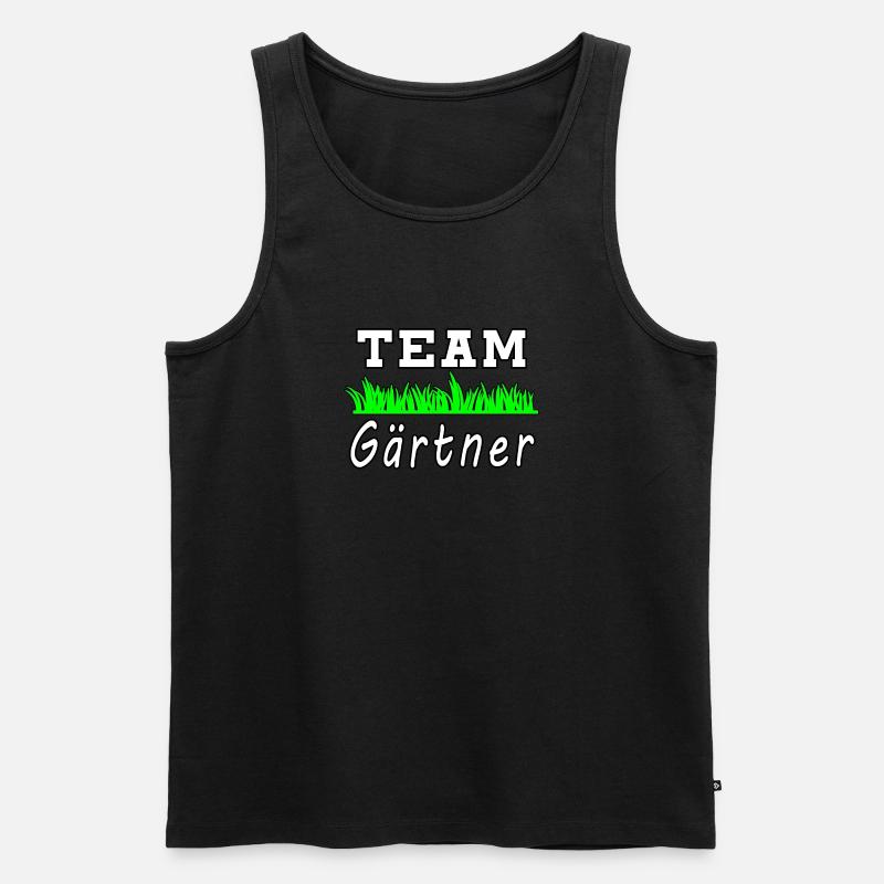Team Gärtner - Männer Premium Bio Tank Top - Schwarz