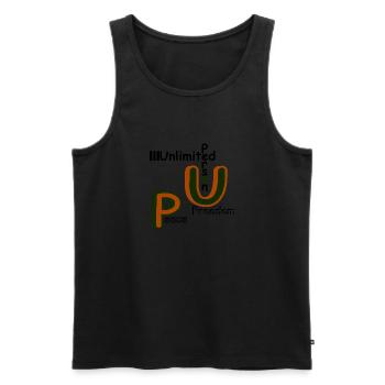 Peace and Freedom - Männer Premium Bio Tank Top - Schwarz - Vorne - Michal (187cm)