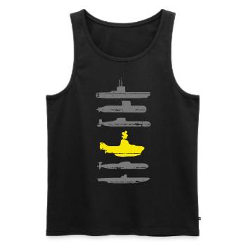 Graphique sous-marin - Débardeur bio Premium Homme - noir - Devant - Michal (187cm)