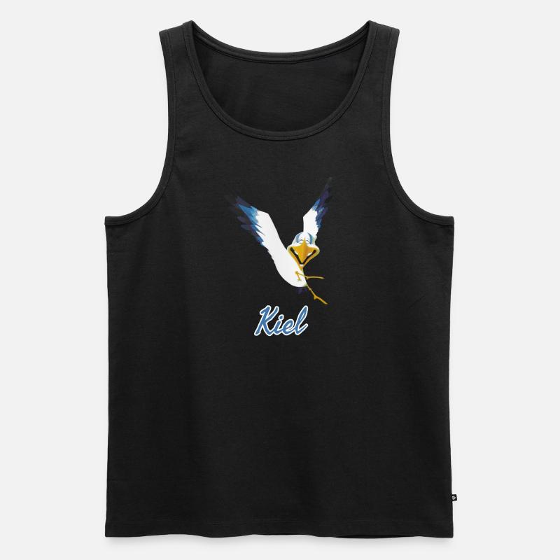Black-headed gull from Kiel - Men's Premium Organic Tank Top - black