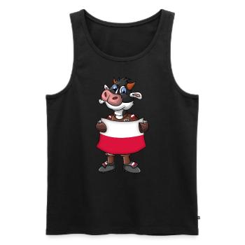 Pole Cow Fan - Men's Premium Organic Tank Top - black - Front - Michal (187cm)