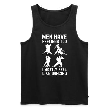 Dancing Slogan Ballroom Couple Dance Dance Floor - Men's Premium Organic Tank Top - black - Front - AI Model Male 178 light (178cm)