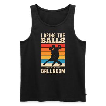 Dancing Slogan Ballroom Couple Dance Dance Floor - Men's Premium Organic Tank Top - black - Front - AI Model Male 178 light (178cm)