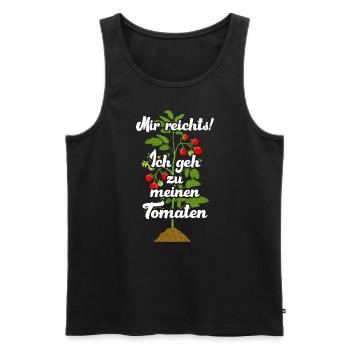 Gehe Zu Tomaten Tomatensorten Gartenfreunde - Männer Premium Bio Tank Top - Schwarz - Vorne - AI Model Male 178 light (178cm)