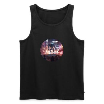 ChatGPT Worldwide Festival - Männer Premium Bio Tank Top - Schwarz - Vorne - AI Model Male 178 light (178cm)