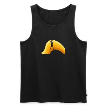 Aerobic Cardio - Männer Premium Bio Tank Top - Schwarz - Vorne - Michal (187cm)