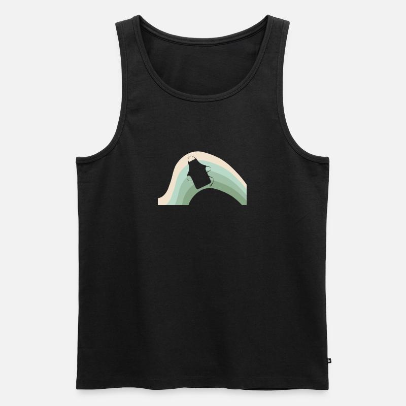 Backwaren Cupcake - Männer Premium Bio Tank Top - Schwarz