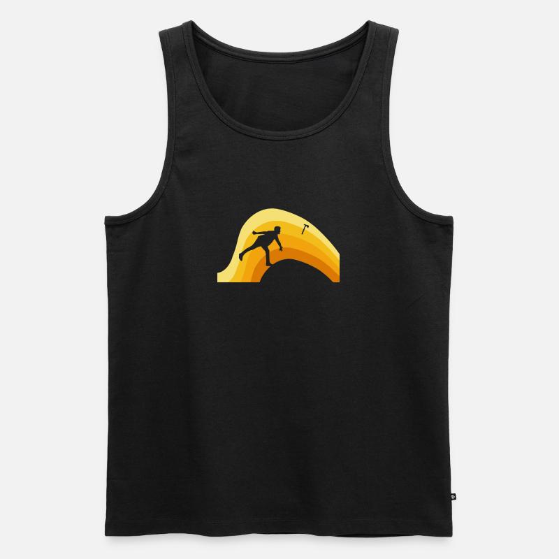 Axtwerfen Axe Throwing - Männer Premium Bio Tank Top - Schwarz